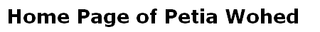 Home Page of Petia Wohed