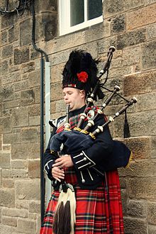 Bagpiper in Scotland