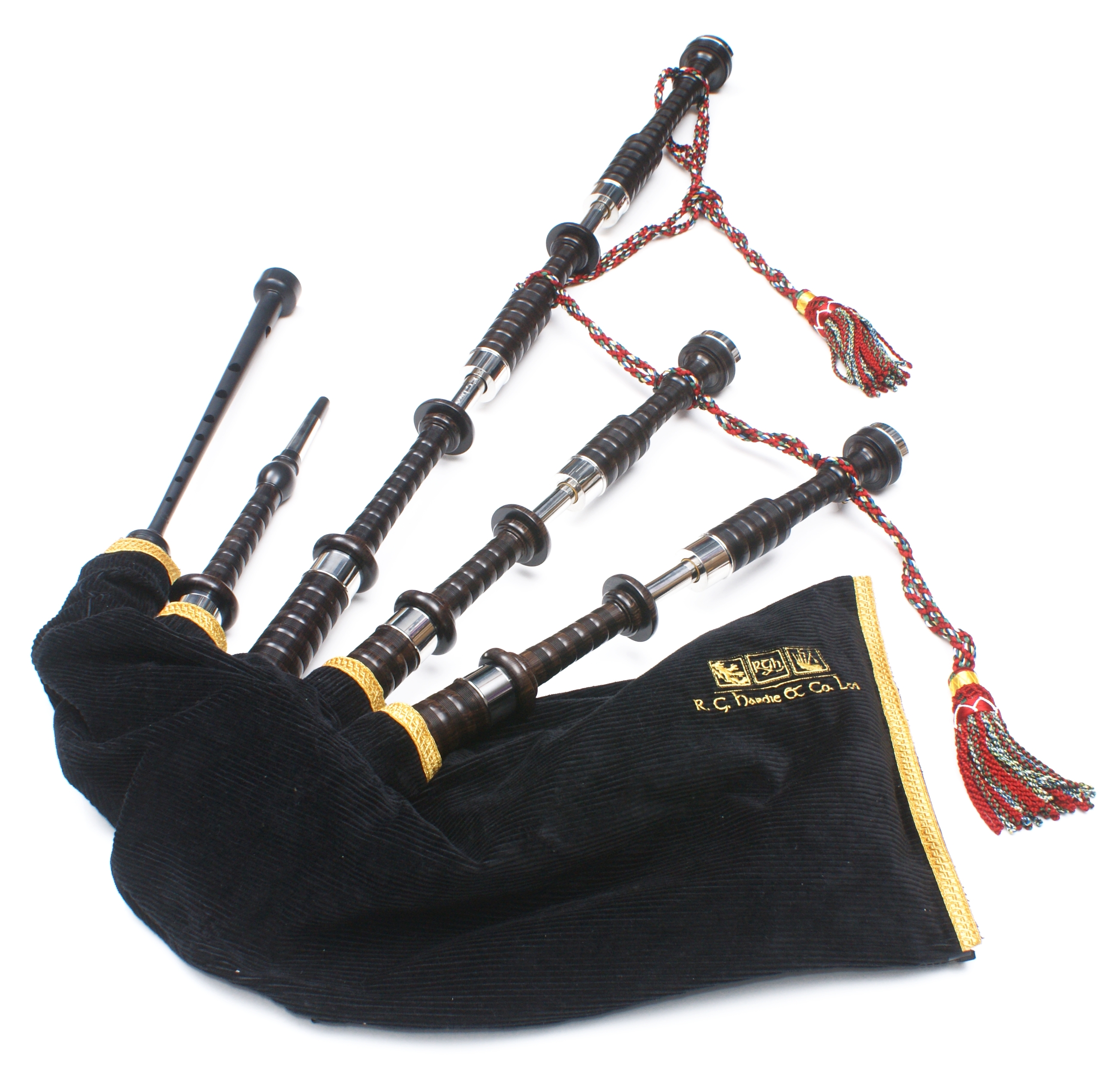 Black handmade bagpipe