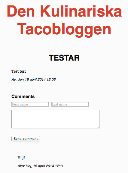 a blog created with django