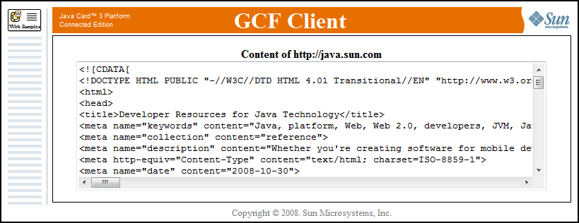 GCF client content page