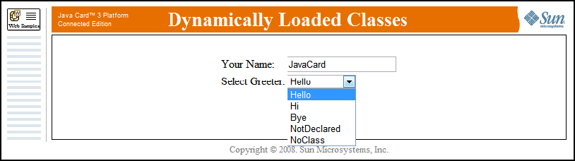 Dynamically Loaded Classes dialog