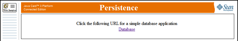 Persistence servlet page