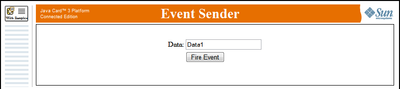 Event Facility Custom Event servlet web page