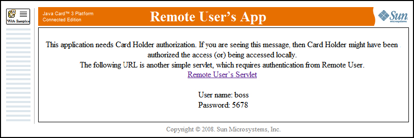 Remote user page