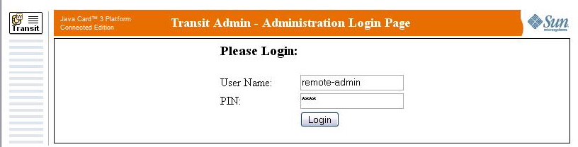 administration login page