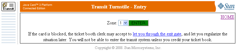 turnstile entry page