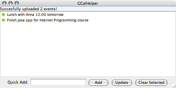 Events uploaded