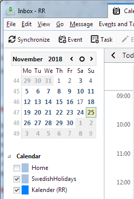 thunderbird calendar sync with google