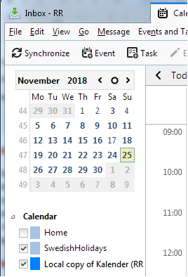 thunderbird calendar sync with google